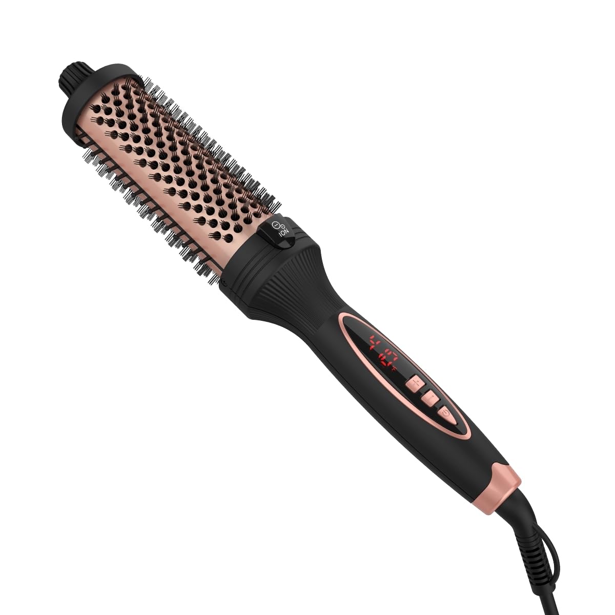 IUIBeauty 3-in-1 Thermal Brush for Hair – Straightens, Volumizes & Curls with Negative Ion Technology, Digital Display, Rose Gold