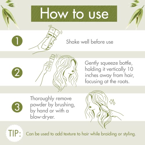 Klorane Dry Shampoo with Oat Milk Non-Aerosol Duo - Eco Friendly, Texture & Volume