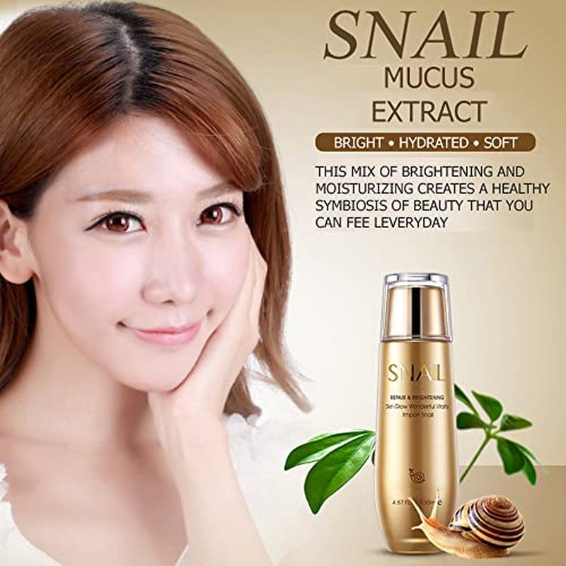BIOAQUA Repair Snail Mucus Cream Moisturizing Skin Smooth Hydrate Wonderful Vitality 130 ml/4.57fl.oz (Pack of 2)