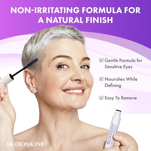 Mascara for Older Women 60 Plus: Black Prime Lash Mascara - Prime Mascaras for Mature Women Makeup - Hypoallergenic Non-Clumping Formula for Sensitive Eyes, 5.5g - 2Packs