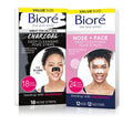 Bioré Charcoal Nose & Face Pore Strips Pack - Deep Cleansing & Blackhead Removal