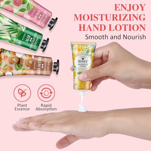 VESPRO 140 Pack Hand Cream Gifts Set, Easter Basket Stuffers, Hand Lotion Travel Size for Dry Cracked Hands, Mini Hand Cream for Teacher Appreciation Gifts, Gifts for Mom and Birthday Gifts