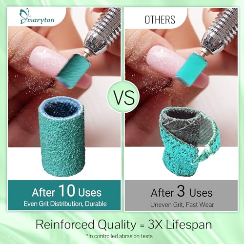 Maryton Coarse Sanding Bands for Nail Drill - 500 Pcs, #100 Variation