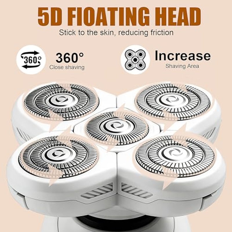 5 Head Shaver Replacement Blade Refills compatible with Freebird Foil Shavers Head for Women (White/2PCS)