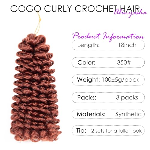 Alinyasha 350# 18 Inch Deep Water Wave Crochet Hair for Black Women