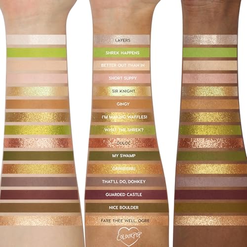 Colorful Shrek Eyeshadow Palette with Matte Metallic Glitter Finishes - Limited Edition