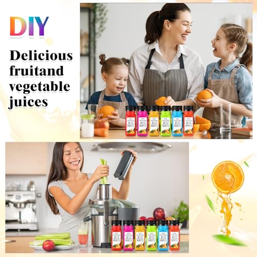 300 Pack 2oz Clear Plastic Juice Bottles with Lids - Reusable & Leakproof