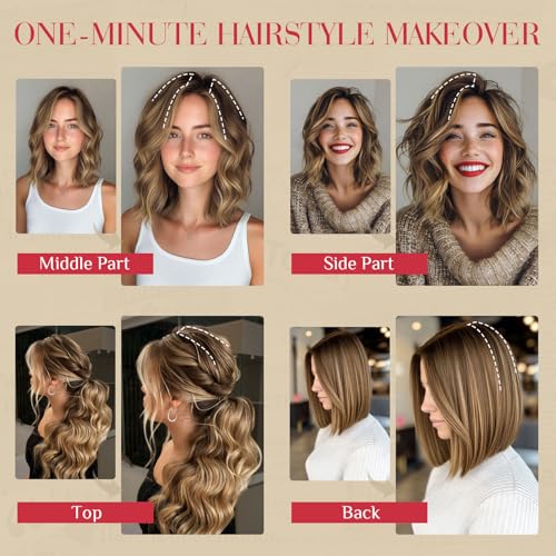 Rich Choices 8 Inch Bleach Blonde Clip-In Hair Extensions 2PCS for Thin Hair