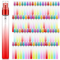 72 Pack Mini Refillable Perfume Spray Bottles 10ml Colorful Glass Atomizers for Travel
