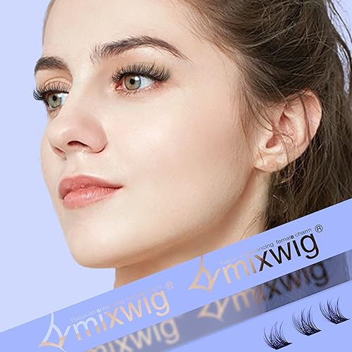 Cluster Lashes Wispy Individual Lashes C-curly Lash Clusters 10-12MM Mixed Lengths Natural Look DIY Eyelash Extensions at Home