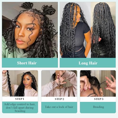 Benafee 28 Inch Water Wave Human Braiding Hair for Crochet & Boho Braids - No Weft, 100G, Natural Color