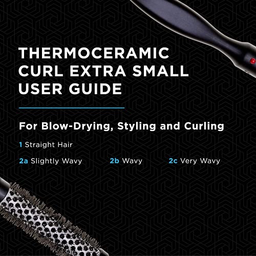 X-Small Denman Thermo Ceramic Hourglass Hot Curl Brush - Hair Styling Tool