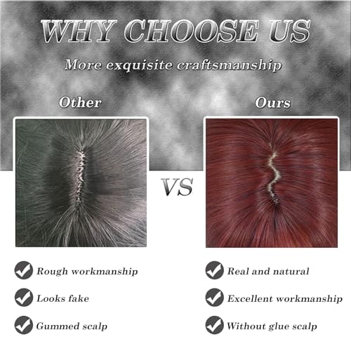 TRUMOST Wine Red Wavy Wig 28 Inch Burgundy Synthetic Heat-Resistant Hair for Women