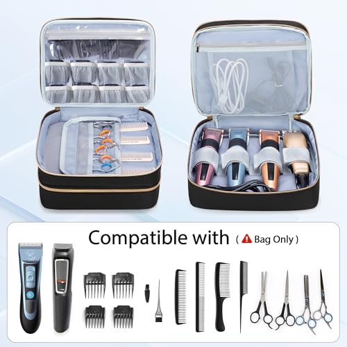 Travel Hair Clipper Case Compatible with Wahl Oster Hatteker & More