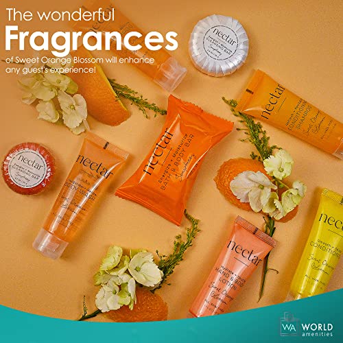 50 Pack Travel Size Shampoo with Orange Blossom - Recyclable Mini Bottles