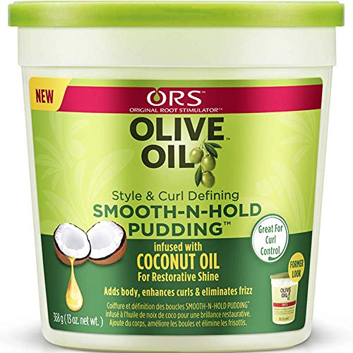 ORS Olive Oil Style and Curl Smooth-N-Hold Pudding - Nourish & Grow* Hair & Scalp Oil Infused with Avocado Oil & Peppermint for Strength & Length - Bundle