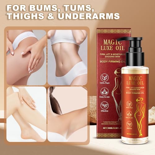 Magic Body Firming Oil for Women, Hydrating Tightening Skin Care, Silk Finish, 3.38 Fl Oz