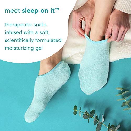 Barefoot Scientist Gray Sleep On It Overnight Moisturizing Gel Socks - Low Profile Ankle, Reusable, Natural Ingredients