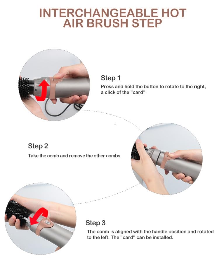 AIKO PRO 4-in-1 Hair Dryer Brush & Volumizer with Negative Ion Technology