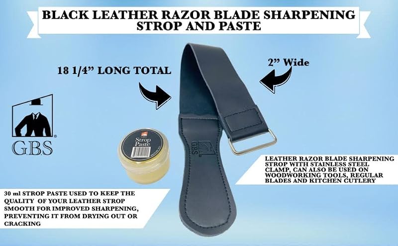 Men's Wooden Shaving Set with Razor, Brush & Strop - Professional Grooming Kit