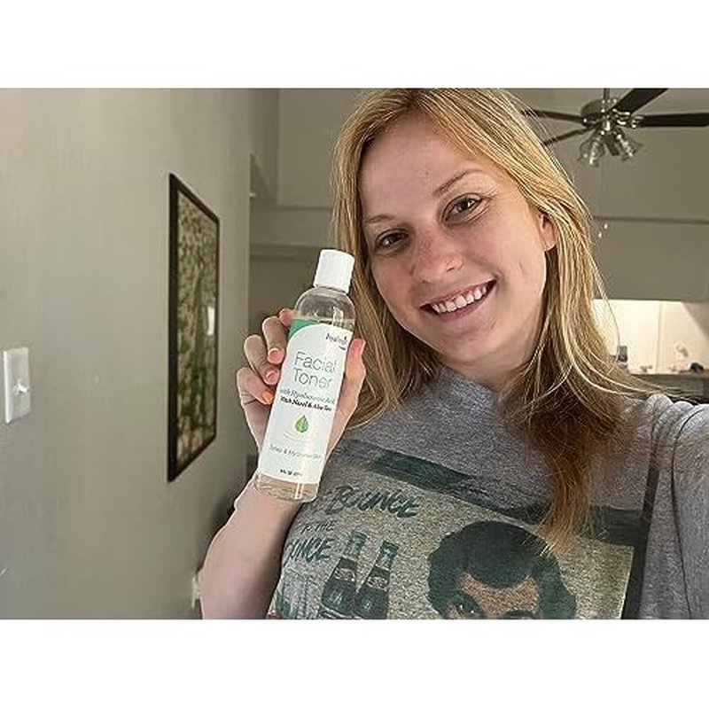 Hyalogic Witch Hazel Toner - Alcohol-Free Facial Toner with Hyaluronic Acid & Aloe Vera - Amazing Face Astringent for All Skin Types - Facial Toner to Boost Brightness & Softness (8 fl oz)