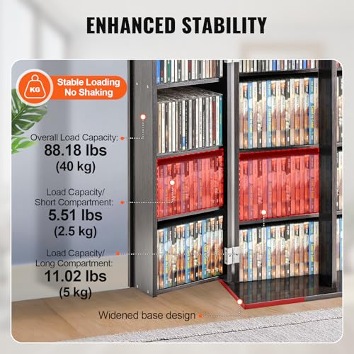 Media Storage Cabinet with Adjustable Shelves - Espresso