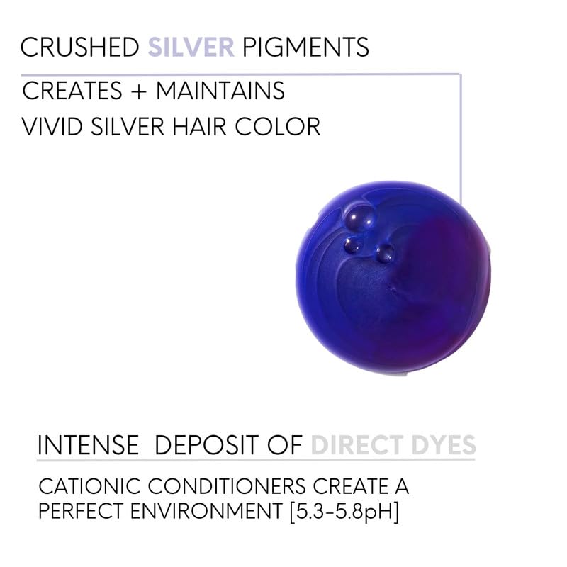 Watercolors Metallic Color Depositing Shampoo - Silver 8 Fl Oz - Intense Shine & Revive Fading Tones