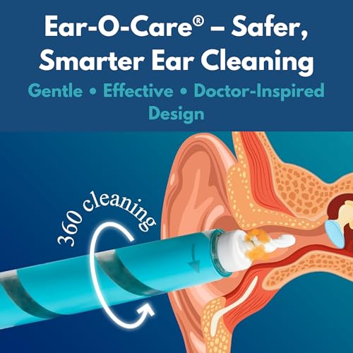 Ear-O-Care Premium 4-in-1 Ear Wax Removal Kit with Soft Silicone Tips & Safety Stop – Portable Ear Cleaning Tool