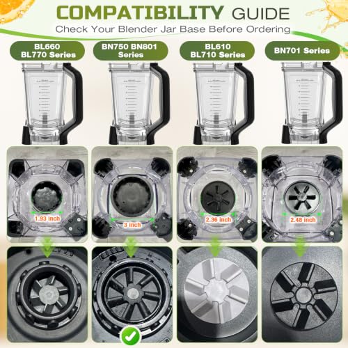 72oz Blender Pitcher Replacement for Ninja BN750 BN801 BN751 BN800 Blender
