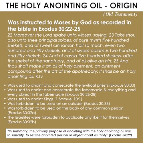 Sacred Anointing Oil with Myrrh, Cinnamon & Olive Oil - Biblical Spiritually Inspired 1 fl oz