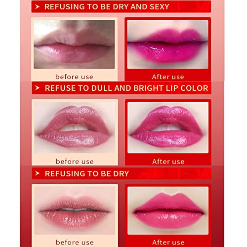 Color Changing Lipstick, Magic Color Changing Lip Balm (Black to Brick Red), Natural Moisturizing Labiales Magicos Lipstick For Women