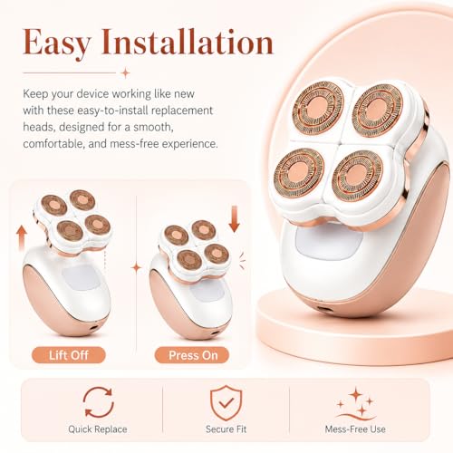 2Pcs Compatible Replacement Heads for Flawless Legs Hair Shaver - Women’s Legs Hair Removal