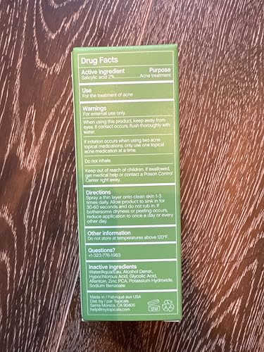 Acne & Face Body Calming Mist with Salicylic Acid & AHA - 4 fl oz