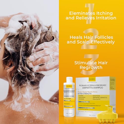Medicated Psoriasis & Eczema Shampoo + Scrub for Itchy Scalp – Repairs & Strengthens Hair