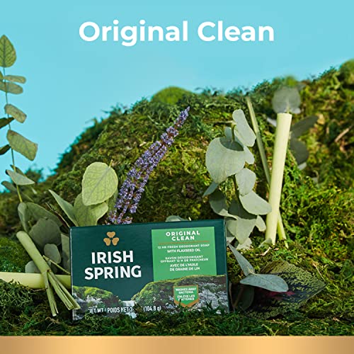 Irish Spring Bar Soap for Men Original Clean 3 Count Pack of 8 and Body Wash Pump Original Clean 30 Oz