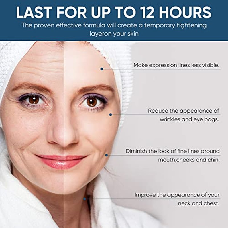 ARIOS Instant Face Lift Cream, Temporary Skin Tightening Cream with Hyaluronic Acid, Smooth Appearance & Hide Loose Sagging Skin, 1.7 Ounce (Pack of 1)