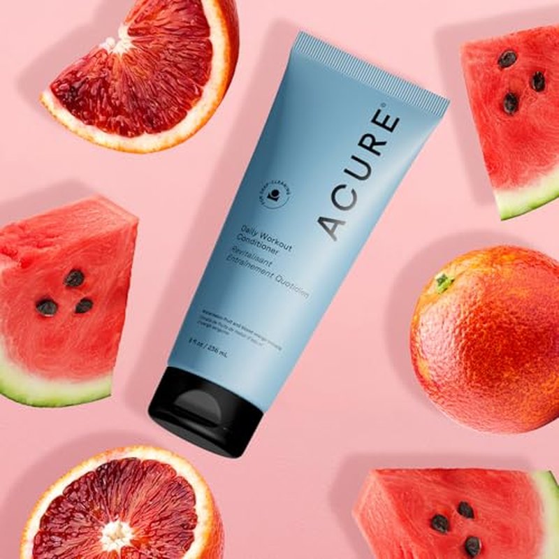 Acure Daily Workout Watermelon Conditioner - Lightweight Hydrating & Moisturizing Conditioner for Women & Men w/ Oily, Damaged Hair, Deep Moisture, Vegan, Paraben Free, Sulfate Free - 8 fl oz