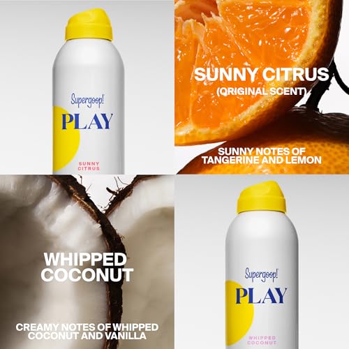 Sunny Citrus Supergoop! PLAY SPF 50 Body Mist Sunscreen 6 Fl Oz - Water-Resistant, Hydrating