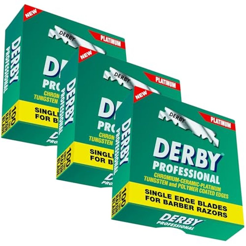 300 "Derby Professional" Single Edge Razor Blades for straight razor