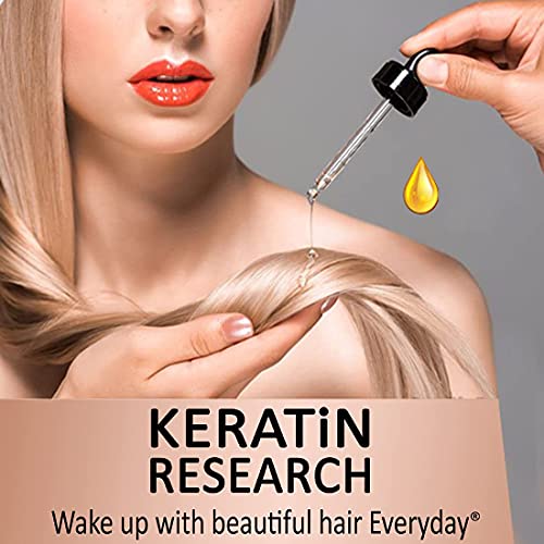 Keratin Research Argan & Keratin Hair Repair Oil Serum 4oz - Nourishing & Shine-Enhancing Treatment
