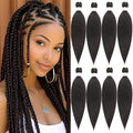 Dark Brown Pre-Stretched Braiding Hair 18 Inch 8 Packs - Seamless Natural Look