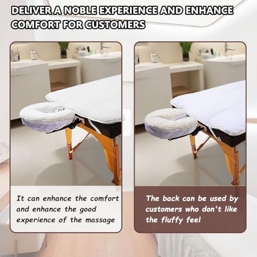 Premium Fleece Massage Table Cover 31x72 Inches with Face Rest & Non-Slip Design