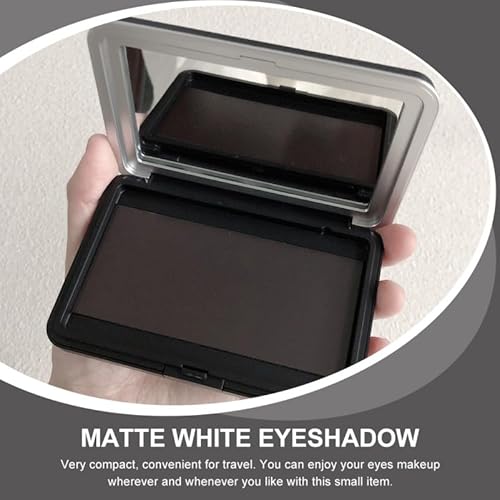 2Pcs Empty Eyeshadow Palette with Mirror Travel Makeup Box Pressed Powder Pallet Cosmetic Case, 4.33X2.75X0.59In, Compact Eye Shadow Containers for Blush and Pressed Powder