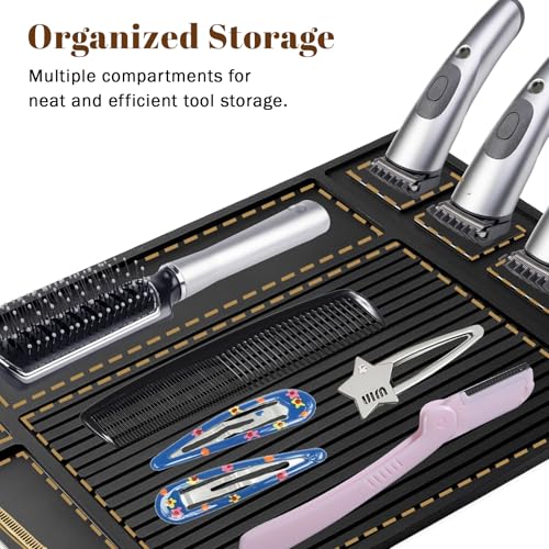 Magnetic Barber Mat for Clippers & Tools - Professional Non-Slip Organizer
