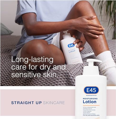E45 Dermatological Moisturising Lotion with Cherry Scent - 16.91 Fl Oz Pack of 2