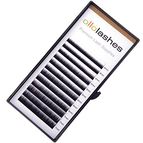 Bottom Lash Extension J Curl 0.07mm Mix4-7mm 4mm 5mm 6mm 7mm Black Color Bottom Lash Extensions, Professional Supplies for Lash Techs (Bottom-J-0.07, 4-7mm)