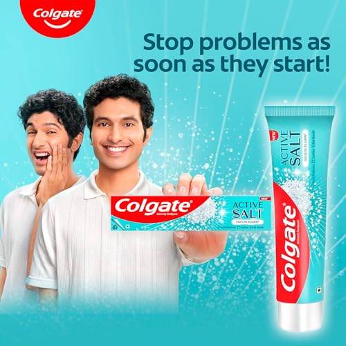 Colgate Active Salt Toothpaste Combo Pack 800g with Mint & Salt for Fresh Breath