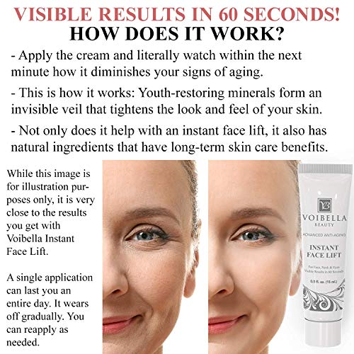 Instant Face Lift Cream Toning Bundle - Make Pores Look Smaller, Balance pH Levels, Refresh, Hydrate and Moisturize to Make Wrinkles and Fine Lines Less Visible