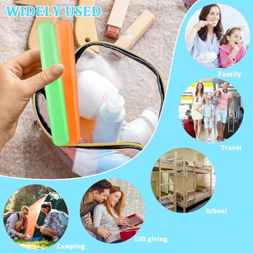 Travel Toothbrush Case 50PCS Bulk Set for Kids & Adults - Compact, Durable & Colorful