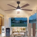 Oil Bronze 52 Inch Ceiling Fan with Lights, Remote & App Control, DC Motor